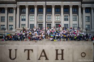 (Trent Nelson  |  The Salt Lake Tribune) A 50501 protest at the Utah Capitol in Salt Lake City on Tuesday, March 4, 2025.