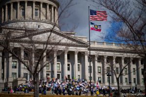 (Trent Nelson  |  The Salt Lake Tribune) A 50501 protest at the Utah Capitol in Salt Lake City on Tuesday, March 4, 2025.