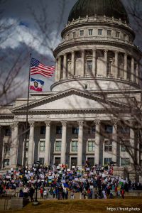 (Trent Nelson  |  The Salt Lake Tribune) A 50501 protest at the Utah Capitol in Salt Lake City on Tuesday, March 4, 2025.