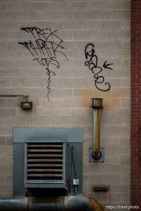 graffiti tag: Trek, ?, Toesin Salt Lake City on Wednesday, March 5, 2025.