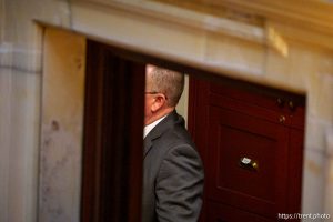 (Trent Nelson  |  The Salt Lake Tribune) Sen. Scott Sandall, R-Tremonton, at the Utah Capitol in Salt Lake City on Thursday, March 6, 2025.