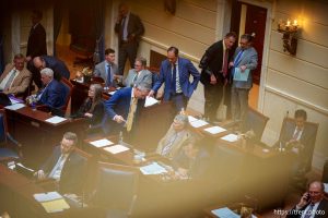 (Trent Nelson  |  The Salt Lake Tribune) Lawmakers in the Senate Chamber at the Utah Capitol in Salt Lake City on Thursday, March 6, 2025.