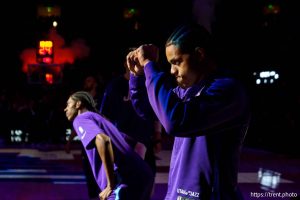 (Trent Nelson  |  The Salt Lake Tribune) Utah Jazz guard Keyonte George (3) as the Utah Jazz host the Boston Celtics, NBA basketball in Salt Lake City on Friday, March 21, 2025.