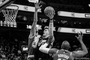 (Trent Nelson  |  The Salt Lake Tribune) Utah Jazz center Walker Kessler (24) as the Utah Jazz host the Boston Celtics, NBA basketball in Salt Lake City on Friday, March 21, 2025.