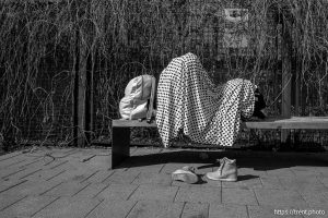 covered up, along the 9 line, Salt Lake City on Sunday, March 23, 2025.