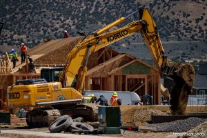 (Trent Nelson  |  The Salt Lake Tribune) Housing under construction in Eagle Mountain on Friday, May 2, 2025.