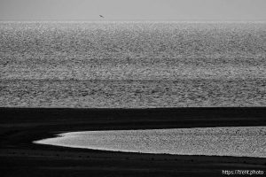 (Trent Nelson  |  The Salt Lake Tribune) The Great Salt Lake and Antelope Island on Monday, May 12, 2025.