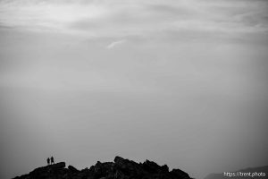 (Trent Nelson  |  The Salt Lake Tribune) Dust blows over the Great Salt Lake on Monday, May 12, 2025.