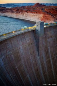 (Trent Nelson  |  The Salt Lake Tribune) Glen Canyon Dam in Page, Ariz., on Monday, May 19, 2025.