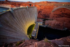 (Trent Nelson  |  The Salt Lake Tribune) Glen Canyon Dam in Page, Ariz., on Monday, May 19, 2025.