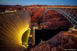 (Trent Nelson  |  The Salt Lake Tribune) Glen Canyon Dam in Page, Ariz., on Monday, May 19, 2025.