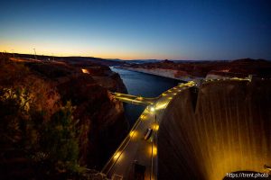 (Trent Nelson  |  The Salt Lake Tribune) Glen Canyon Dam in Page, Ariz., on Monday, May 19, 2025.
