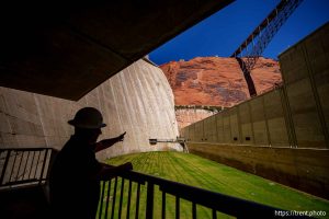 (Trent Nelson  |  The Salt Lake Tribune) Field Division Manager Gus Levy at Glen Canyon Dam in Page, Ariz. on Tuesday, May 20, 2025.