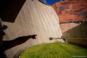 (Trent Nelson  |  The Salt Lake Tribune) Field Division Manager Gus Levy at Glen Canyon Dam in Page, Ariz. on Tuesday, May 20, 2025.