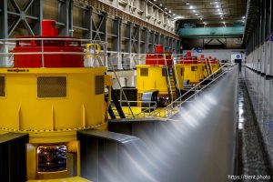 (Trent Nelson  |  The Salt Lake Tribune) Some of the eight generators at Glen Canyon Dam in Page, Ariz., on Tuesday, May 20, 2025.