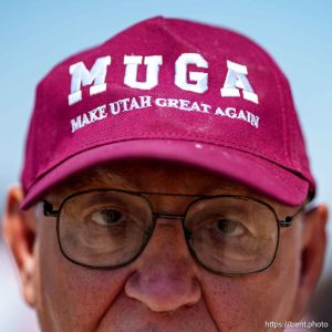 (Trent Nelson  |  The Salt Lake Tribune) Phil Lyman announces a lawsuit to gain access to Utah voting records at a news conference at the Utah Capitol in Salt Lake City on Friday, June 6, 2025.