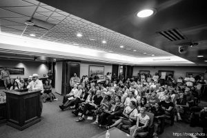 (Trent Nelson  |  The Salt Lake Tribune) Utah County Sheriff Mike Smith during a meeting of the Utah County Commission in Provo on Wednesday, July 16, 2025.