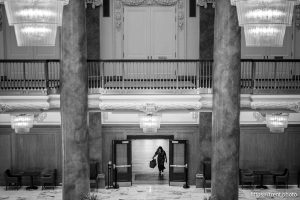 (Trent Nelson  |  The Salt Lake Tribune) The renovated lobby of the Joseph Smith Memorial Building in Salt Lake City on Thursday, Aug. 14, 2025.