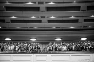 (Trent Nelson  |  The Salt Lake Tribune) Congregants sing the hymn 