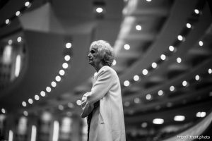 (Trent Nelson  |  The Salt Lake Tribune) Congregants during a session of General Conference of The Church of Jesus Christ of Latter-day Saints at the Conference Center in Salt Lake City, Sunday, Oct. 5, 2025.