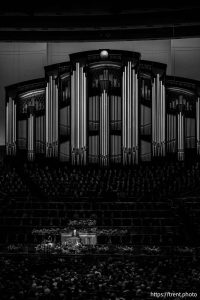 (Trent Nelson | The Salt Lake Tribune) Dallin H. Oaks, president of the Quorum of the Twelve Apostles, speaks during a session of General Conference of The Church of Jesus Christ of Latter-day Saints at the Conference Center in Salt Lake City, Sunday, Oct. 5, 2025.