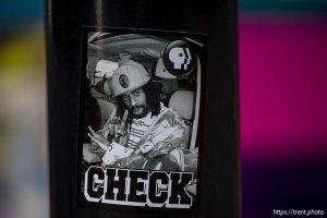 Check sticker in Salt Lake City on Tuesday, Nov. 18, 2025.