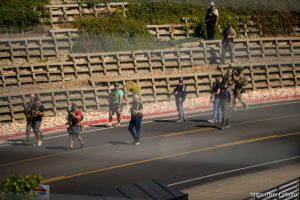 (Trent Nelson  |  The Salt Lake Tribune) Law enforcement conducts a search of the Utah Valley University campus after Charlie Kirk was shot, in Orem on Wednesday, Sept. 10, 2025.