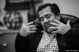 (Trent Nelson  |  The Salt Lake Tribune) Gildardo Escobar talks about his experience being detained by ICE during an interview in Murray on Wednesday, Dec. 3, 2025.