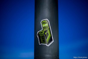 smash the patriarchy sticker in West Valley City on Friday, Dec. 12, 2025.