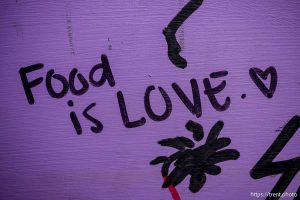 (Trent Nelson  |  The Salt Lake Tribune) A message left at the Sugarhouse Community Fridge in Salt Lake City on Friday, Dec. 12, 2025.