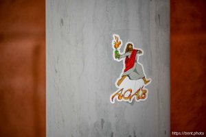 acab jesus in Salt Lake City on Friday, Dec. 26, 2025.