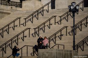 (Trent Nelson  |. The Salt Lake Tribune) A photograph is taken on the steps of the Utah Capitol in Salt Lake City on Monday, Dec. 29, 2025.
