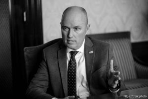 (Trent Nelson  |  The Salt Lake Tribune) Gov. Spencer Cox at the Utah Capitol in Salt Lake City on Tuesday, Jan. 20, 2026.