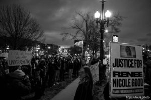 anti-ICE rally, Pioneer Park, Salt Lake City, Thursday January 8, 2026.