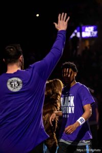 (Trent Nelson  |  The Salt Lake Tribune) Utah Jazz forward Ace Bailey (19) as the Utah Jazz host the Portland Trail Blazers, NBA basketball in Salt Lake City on Thursday, Feb. 12, 2026.