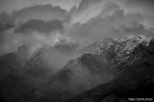 (Trent Nelson  |  The Salt Lake Tribune) Rain over Davis County, seen from the Great Salt Lake Shorelands Preserve on Tuesday, Feb. 17, 2026.