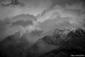 (Trent Nelson  |  The Salt Lake Tribune) Rain over Davis County, seen from the Great Salt Lake Shorelands Preserve on Tuesday, Feb. 17, 2026.