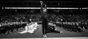 (Trent Nelson  |  The Salt Lake Tribune) Avery Neff is named Gymnast of the Year at the Big 12 Gymnastics Championship at the Maverik Center in West Valley City on Saturday, March 21, 2026.