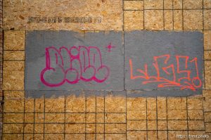 graffiti on Whiskey Street, in Salt Lake City on Tuesday, March 31, 2026.