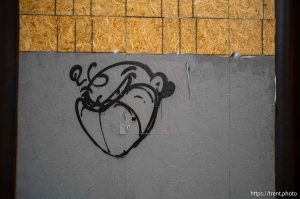 Graffiti in Salt Lake City on Tuesday, March 31, 2026.